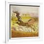 The Brothers Bold Escape the Gorillas by Riding a Giraffe-Ernest Henry Griset-Framed Giclee Print