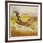 The Brothers Bold Escape the Gorillas by Riding a Giraffe-Ernest Henry Griset-Framed Giclee Print