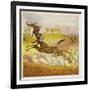 The Brothers Bold Escape the Gorillas by Riding a Giraffe-Ernest Henry Griset-Framed Giclee Print