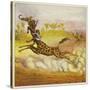 The Brothers Bold Escape the Gorillas by Riding a Giraffe-Ernest Henry Griset-Stretched Canvas