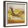 The Brothers Bold Escape the Gorillas by Riding a Giraffe-Ernest Henry Griset-Framed Giclee Print