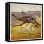 The Brothers Bold Escape the Gorillas by Riding an Ostrich-Ernest Henry Griset-Framed Stretched Canvas