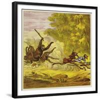 The Brothers Bold Pursued by Angry Gorillas-Ernest Henry Griset-Framed Giclee Print