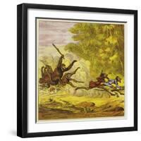 The Brothers Bold Pursued by Angry Gorillas-Ernest Henry Griset-Framed Giclee Print