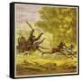 The Brothers Bold Pursued by Angry Gorillas-Ernest Henry Griset-Framed Stretched Canvas