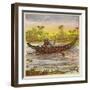 The Brothers Bold Travelling on the Nile by Crocodile-Ernest Henry Griset-Framed Giclee Print