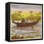 The Brothers Bold Travelling on the Nile by Crocodile-Ernest Henry Griset-Framed Stretched Canvas
