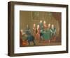 The Brothers Clarke with Other Gentlemen Taking Wine, c.1730-35-Gawen Hamilton-Framed Giclee Print