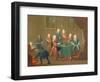 The Brothers Clarke with Other Gentlemen Taking Wine, c.1730-35-Gawen Hamilton-Framed Giclee Print