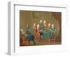 The Brothers Clarke with Other Gentlemen Taking Wine, c.1730-35-Gawen Hamilton-Framed Giclee Print