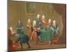 The Brothers Clarke with Other Gentlemen Taking Wine, c.1730-35-Gawen Hamilton-Mounted Giclee Print