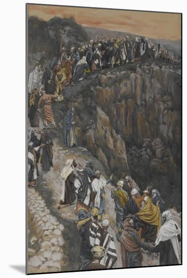 The Brow of the Hill Near Nazareth from 'The Life of Our Lord Jesus Christ'-James Jacques Joseph Tissot-Mounted Giclee Print