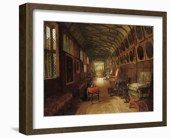 The Brown Gallery, Knole, Kent (Oil on Canvas)-Louise Ingram Rayner-Framed Giclee Print