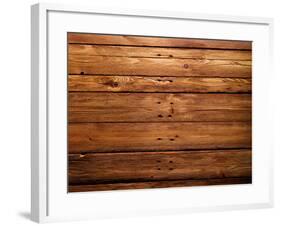 The Brown Wood Texture with Natural Patterns-Irochka-Framed Photographic Print