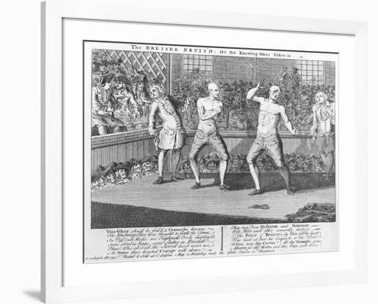 The Bruiser Bruis'D, Or, the Knowing-Ones Taken-In, 1750 (Engraving)-English-Framed Giclee Print