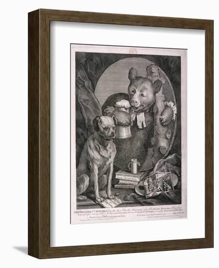 The Bruiser, C. Churchill ... in the Character of a Russian Hercules ..., 1763-William Hogarth-Framed Giclee Print