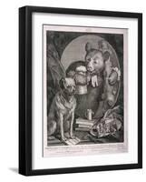 The Bruiser, C. Churchill ... in the Character of a Russian Hercules ..., 1763-William Hogarth-Framed Giclee Print