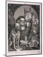 The Bruiser, C. Churchill ... in the Character of a Russian Hercules ..., 1763-William Hogarth-Mounted Giclee Print