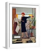 The Brute Next Door  - Saturday Evening Post "Leading Ladies", October 9, 1954 pg.22-Austin Briggs-Framed Giclee Print