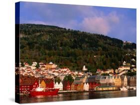 The Bryggen, a Huddle of Wooden Buildings on the Waterfront, Bergen,Hordaland, Norway-Anders Blomqvist-Stretched Canvas