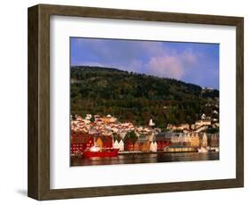 The Bryggen, a Huddle of Wooden Buildings on the Waterfront, Bergen,Hordaland, Norway-Anders Blomqvist-Framed Photographic Print