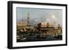 The Bucintoro at the Molo on Ascension Day-Canaletto-Framed Premium Giclee Print