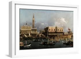 The Bucintoro at the Molo on Ascension Day-Canaletto-Framed Giclee Print