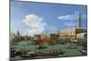 The Bucintoro Preparing to Leave the Molo on Ascension Day-Canaletto-Mounted Giclee Print