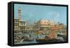 The Bucintoro Returning to the Molo-Canaletto-Framed Stretched Canvas