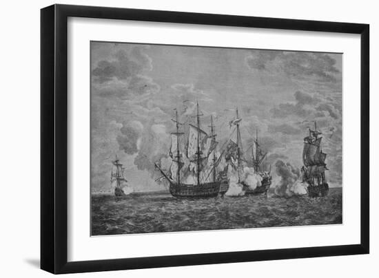 'The 'Buckingham' and the 'Florissant'', c1760-Richard Paton-Framed Giclee Print