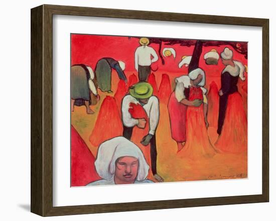 The Buckwheat Harvest, 1888-Emile Bernard-Framed Giclee Print