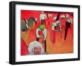 The Buckwheat Harvest, 1888-Emile Bernard-Framed Giclee Print