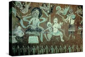 The Buddha Sakyamuni Values Living Beings, 316-385Ad-null-Stretched Canvas