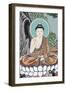 The Buddha teaching depicted in the Life of Buddha, Seoul, South Korea-Godong-Framed Photographic Print