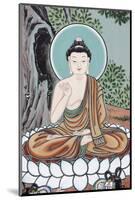 The Buddha teaching depicted in the Life of Buddha, Seoul, South Korea-Godong-Mounted Photographic Print