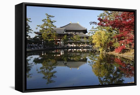 The Buddhist Temple of Topdai-Ji, Nara, Kansai, Japan-Stuart Black-Framed Stretched Canvas