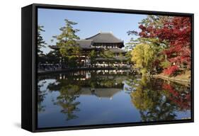 The Buddhist Temple of Topdai-Ji, Nara, Kansai, Japan-Stuart Black-Framed Stretched Canvas