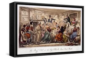 The Buff Club at the Pig and Whistle-Isaac Robert Cruikshank-Framed Stretched Canvas