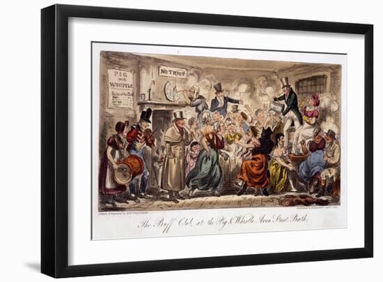 The Buff Club at the Pig and Whistle-Isaac Robert Cruikshank-Framed Giclee Print