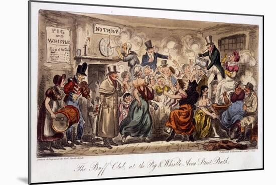 The Buff Club at the Pig and Whistle-Isaac Robert Cruikshank-Mounted Giclee Print