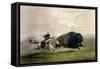 The Buffalo Chase 'singling Out', Pub. by Currier and Ives-George Catlin-Framed Stretched Canvas