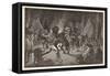 The Buffalo Dance, from Harper's Weekly, Pub 1887 (Engraving)-Frederic Remington-Framed Stretched Canvas