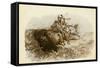 The Buffalo Hunt by C M Russell-Charles Marion Russell-Framed Stretched Canvas