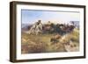 The Buffalo Hunt No. 39-Charles Marion Russell-Framed Art Print