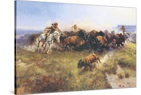 The Buffalo Hunt No. 39-Charles Marion Russell-Stretched Canvas