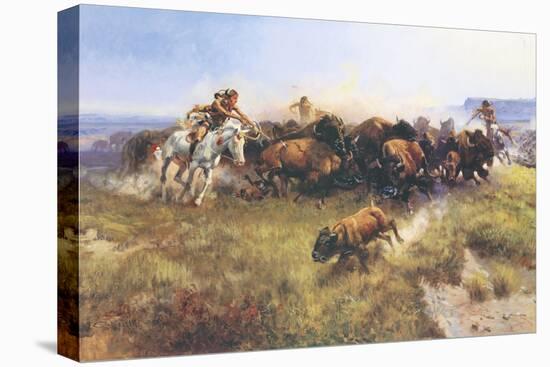 The Buffalo Hunt No. 39-Charles Marion Russell-Stretched Canvas