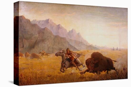 The Buffalo Hunter-Seth Eastman-Stretched Canvas