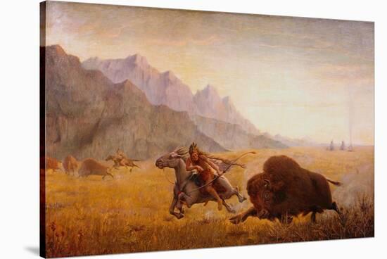 The Buffalo Hunter-Seth Eastman-Stretched Canvas