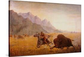 The Buffalo Hunter-Seth Eastman-Stretched Canvas