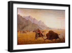 The Buffalo Hunter-Seth Eastman-Framed Giclee Print